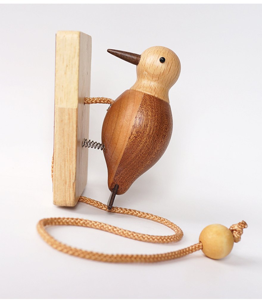 Grandparent's Day,Christmas,Birthday,Wooden woodpecker - doorbell pendant